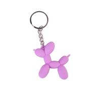 Cute Kawaii Cartoon Balloon Dog Keychain keyring rubber - Perfect for Bags, Backpacks, and Keys (Purple)
