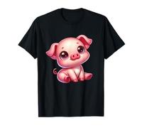 Cute Kawaii Cartoon Piglet Sitting T-Shirt
