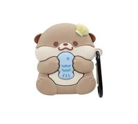 Cute Kawaii Case for AirPods 4, Case Cover Compatible with AirPod 4th Generation 2024, Funny Otter Shockproof Protective Earbuds Cover for Air pods 4 Gen, Keychain Accessories for Girls Women