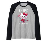 Cute Kawaii Cat Be Kind 6-7 Days A Week Meme Raglan Baseball Tee