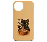 Cute Kawaii Cat Eating Ramen Noodle Retro Japanese Anime Cat Case for iPhone 13