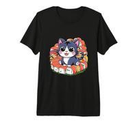 Cute Kawaii cat Loves Sushi Premium T-Shirt