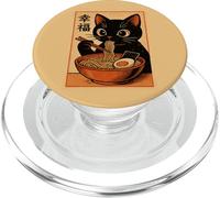 Cute Kawaii Cat Ramen Noodles Vintage Japanese Anime Cat PopSockets PopGrip for MagSafe