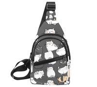 Cute Kawaii Cats Kittens (1) Small Crossbody Sling Backpack Bag for Women Men