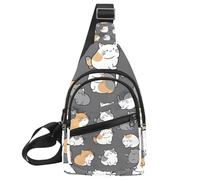 Cute Kawaii Cats Kittens (3) Chest Daypack Crossbody Backpack for Women Men