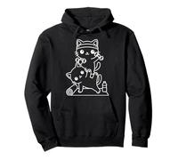 Cute Kawaii Cats Working Out Workout Training Pullover Hoodie