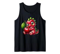 Cute Kawaii Cherry Baby Dinosaur Cartoon Summer Fruit Lover Tank Top
