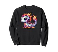 Cute Kawaii Chibi Dragon Baby Elemental Red Yellow Fantasy Sweatshirt