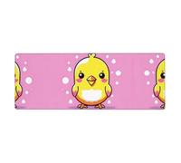 Cute Kawaii Chick Pattern Extra Large Mouse Pad 12x31.5in for Office, Gaming, and Learning - Durable, Comfortable, and Environmentally Friendly
