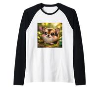 Cute Kawaii Chihuahua Funny Boys Girls Costume Plush Stuff Raglan Baseball Tee