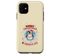 Cute Kawaii Christmas Penguin Merry Christmas and Waddle On Case for iPhone 11