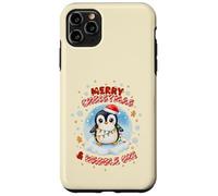 Cute Kawaii Christmas Penguin Merry Christmas and Waddle On Case for iPhone 11 Pro Max