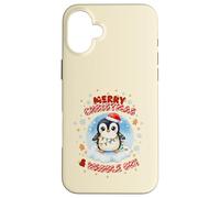 Cute Kawaii Christmas Penguin Merry Christmas and Waddle On Case for iPhone 16 Plus