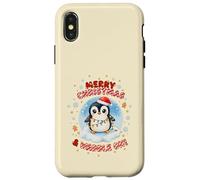 Cute Kawaii Christmas Penguin Merry Christmas and Waddle On Case for iPhone X/XS