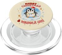 Cute Kawaii Christmas Penguin Merry Christmas and Waddle On PopSockets PopGrip for MagSafe