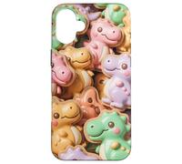 Cute Kawaii Dino T Rex Cookie Dinosaur Pattern for Kids Case for iPhone 16 Plus