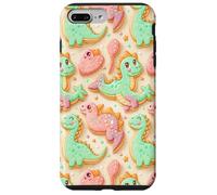 Cute Kawaii Dino T Rex Cookie Dinosaur Pattern for Kids Case for iPhone 7 Plus/8 Plus