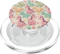 Cute Kawaii Dino T Rex Cookie Dinosaur Pattern for Kids PopSockets PopGrip for MagSafe