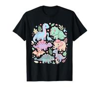Cute Kawaii Dinosaurs Pastel Prehistoric Animal Kids T-Shirt