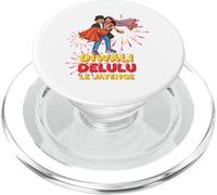 Cute Kawaii Diwali Delulu Chibi Indian Couple 90s Bollywood PopSockets PopGrip for MagSafe