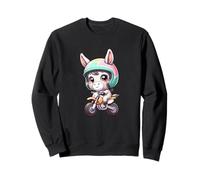 Cute Kawaii Donkey Riding Moto Helmet Sweatshirt
