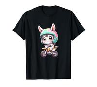 Cute Kawaii Donkey Riding Moto Helmet T-Shirt