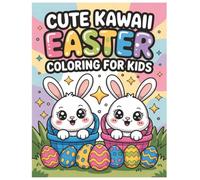 Cute Kawaii Easter Coloring Book for Kids: A Fun Spring Bunny & Egg Coloring Book for Toddlers and Children Ages 3-8. Cute Holiday Activity Gift for Boys and Girls.