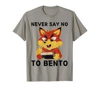 Cute Kawaii Fox Never Say No to Bento Food Lover T-Shirt