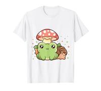 Cute Kawaii Frog Snail Mushroom Cottagecore Aesthetic Outfit T-Shirt