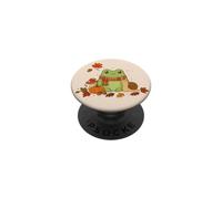 Cute Kawaii Frog Snail Mushroom Cottagecore Fall Autumn PopSockets Adhesive PopGrip