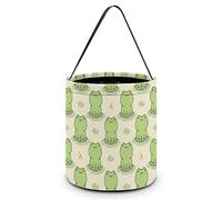 Cute Kawaii Frogs Halloween Bucket Trick Or Treat Bags Candy Bucket Tote Bag for Festive Party Decoration