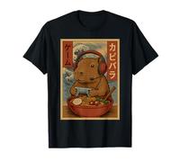 Cute Kawaii Gamer Capybara Ramen Funny Retro Video Games T-Shirt