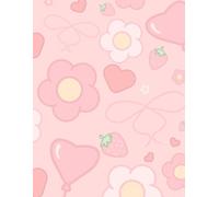 Cute Kawaii Girly Notebook For Note-Taking and Studying, 150 pages