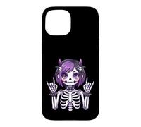 Cute Kawaii Goth Girl Skeleton Punk-Goth Alternative Apparel Case for iPhone 15