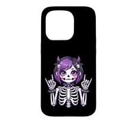 Cute Kawaii Goth Girl Skeleton Punk-Goth Alternative Apparel Case for iPhone 15 Pro