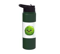 Cute Kawaii Green Pickle Dill Vegetable Cartoon Stainless Steel Insulated Water Bottle