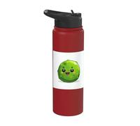 Cute Kawaii Green Pickle Dill Vegetable Cartoon Stainless Steel Insulated Water Bottle