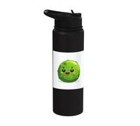Cute Kawaii Green Pickle Dill Vegetable Cartoon Stainless Steel Insulated Water Bottle