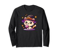 Cute Kawaii Halloween Cat Witch Costume Party Fun Long Sleeve T-Shirt