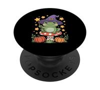 Cute Kawaii Halloween Frog With Magic Hat PopSockets Adhesive PopGrip