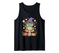 Cute Kawaii Halloween Frog with Magic Hat Tank Top