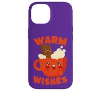 Cute Kawaii Hot Chocolate Warm Wishes Mug Case for iPhone 14