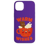 Cute Kawaii Hot Chocolate Warm Wishes Mug Case for iPhone 14 Plus