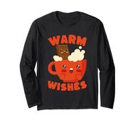 Cute Kawaii Hot Chocolate Warm Wishes Mug Long Sleeve T-Shirt