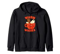 Cute Kawaii Hot Chocolate Warm Wishes Mug Zip Hoodie