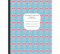 Cute Kawaii Jelly Fish Composition Notebook // Wide Ruled // 100 Pages // Glossy Cover