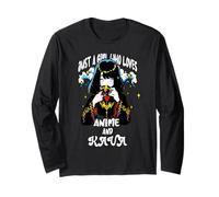 Cute Kawaii Just A Girl Who Loves Anime And Kava Tea Drink Long Sleeve T-Shirt