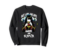 Cute Kawaii Just A Girl Who Loves Anime And Kava Tea Drink Sweatshirt