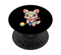 Cute Kawaii Kangaroo Player With Sport Ball PopSockets Adhesive PopGrip