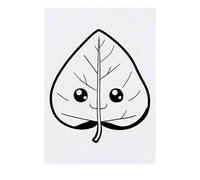 'Cute Kawaii Leaf' Temporary Tattoo - Water Resistant, Skin-Safe, Non-Toxic Transfer (TO00081599)